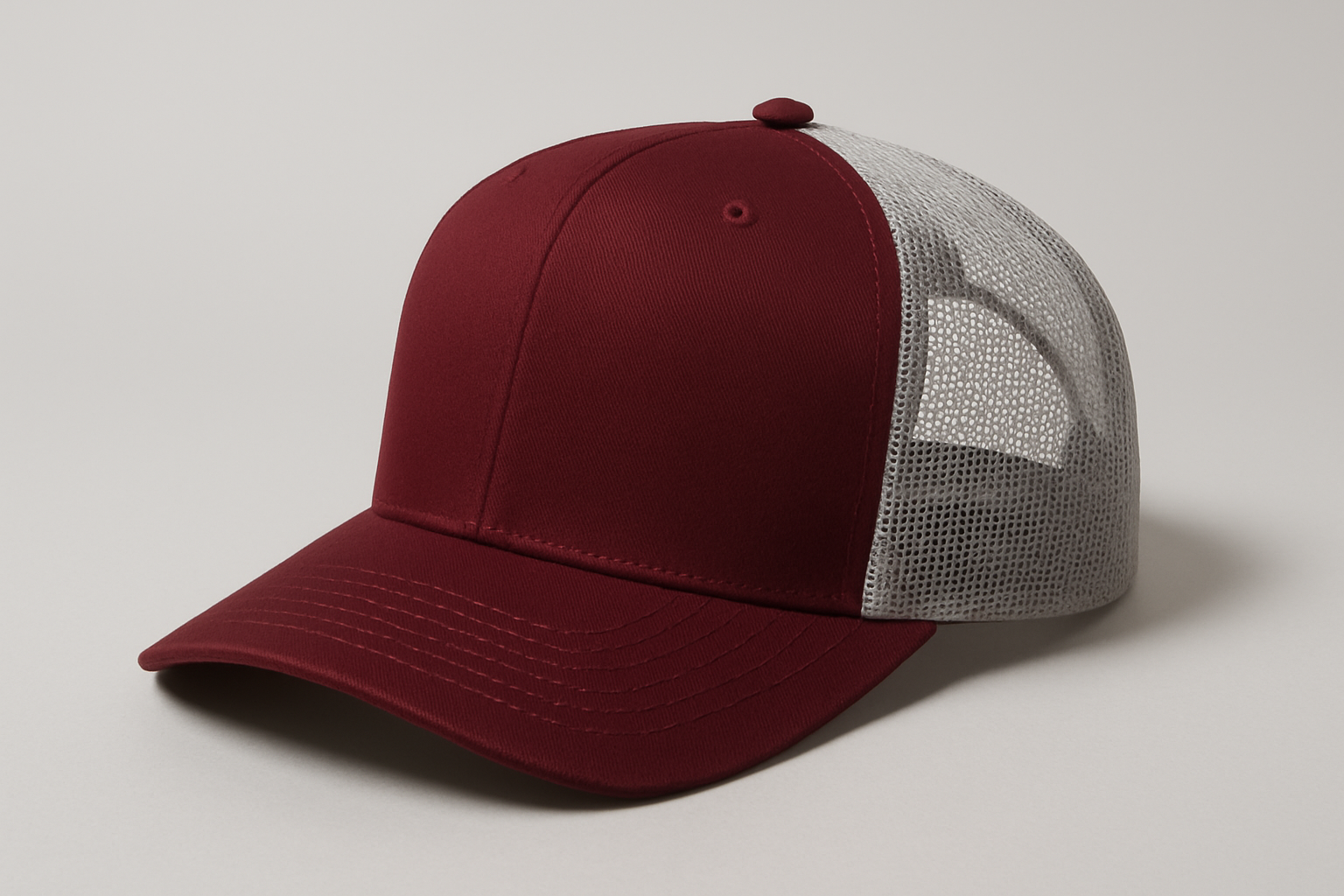 maroon trucker hat