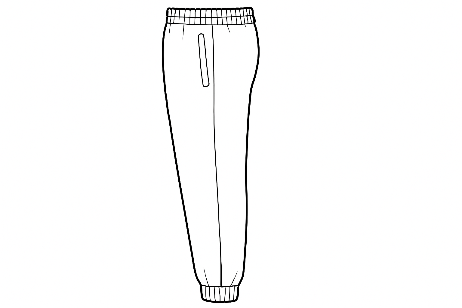 pe sweatpants black and white outline drawing 